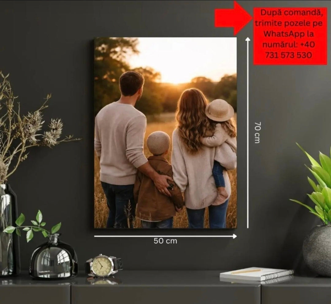 Tablou Canvas Personalizat cu Poza Ta - Decor Modern 50x50, 50x70, 70x70, 100x70